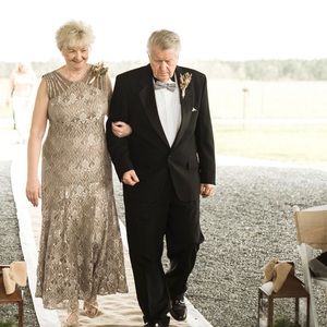 R&M Richards sequin mermaid dress